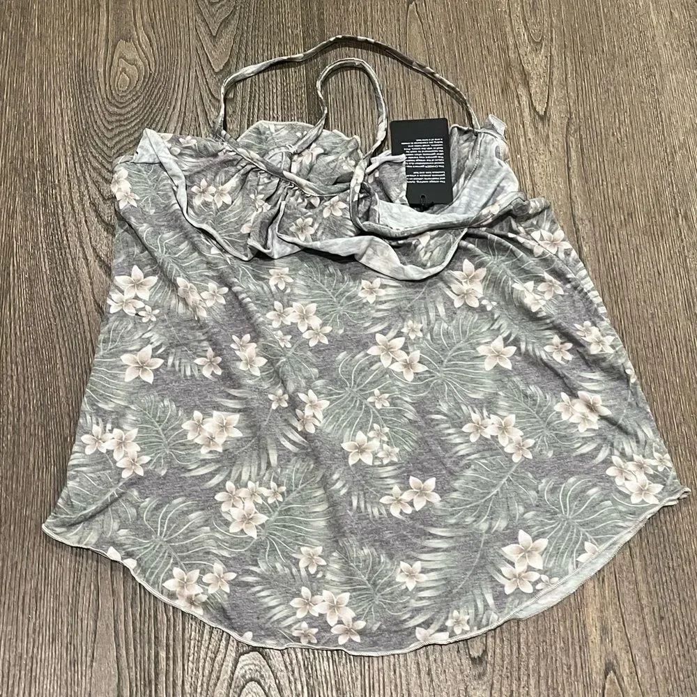NWT Chaser Tropical Floral Print Spaghetti Strap Tank Top Size M